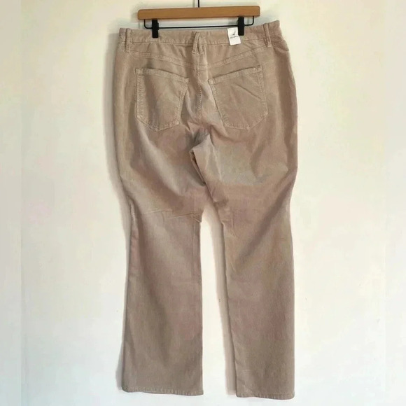 NWT Good American Good Classic Boot Corduroy Pants Cream Tan Stretch Plus Size - Picture 5 of 14